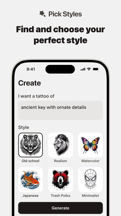 AI tattoo maker - InkMe Screenshot