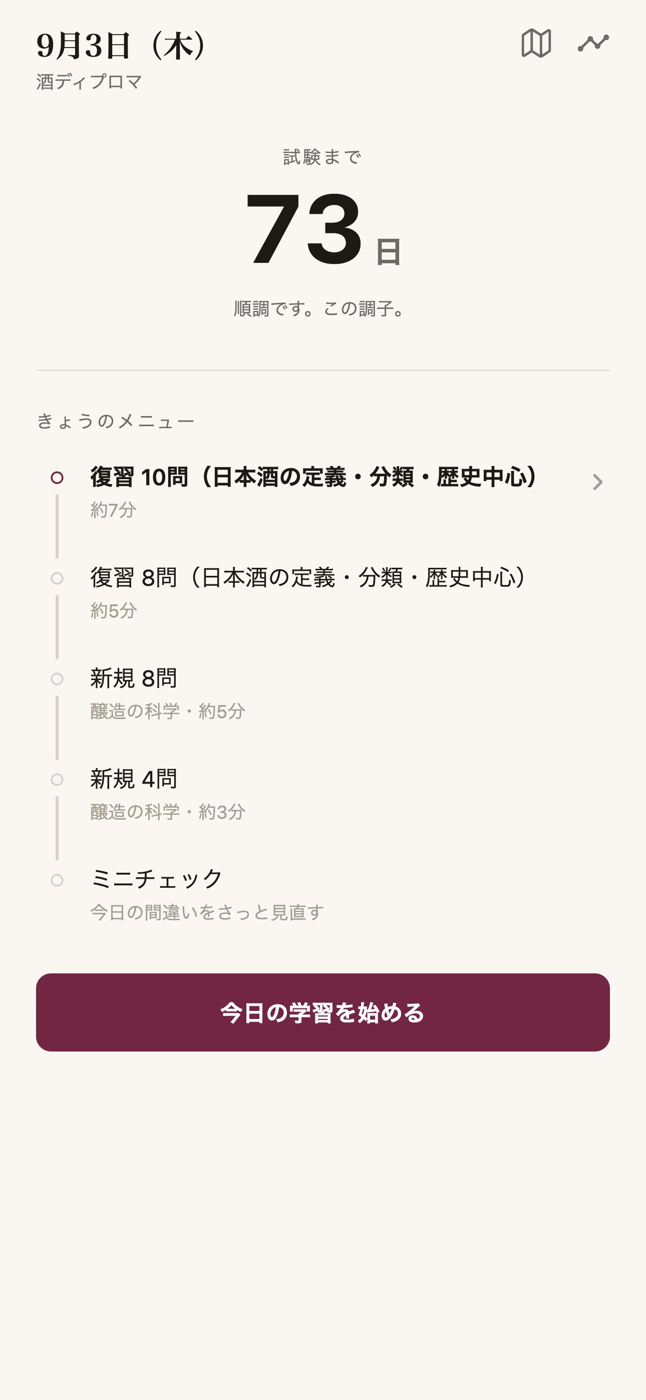 Screenshot 1 of 酒ディプロマ 合格プランコーチ