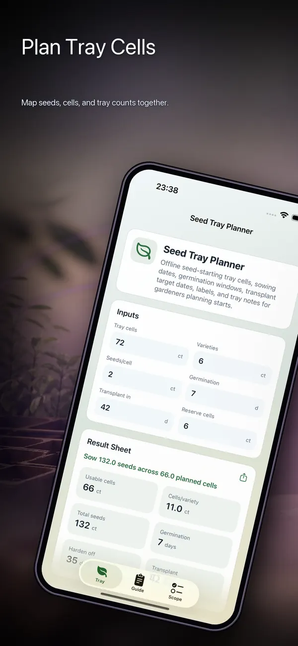 Screenshot #1 pour Seed Tray Planner
