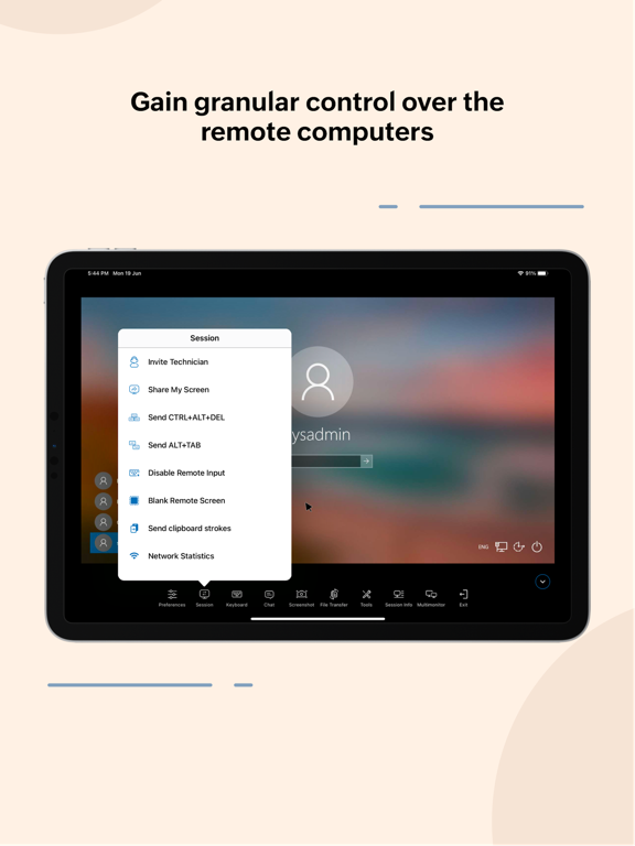 Remote Access Plus iPad screenshot 7 - Business app