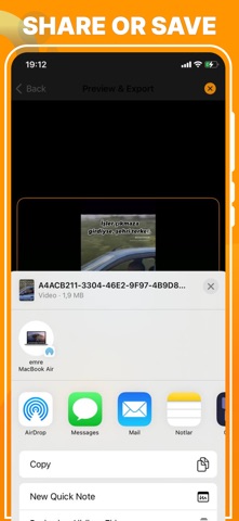 video splitter. iPhone screenshot