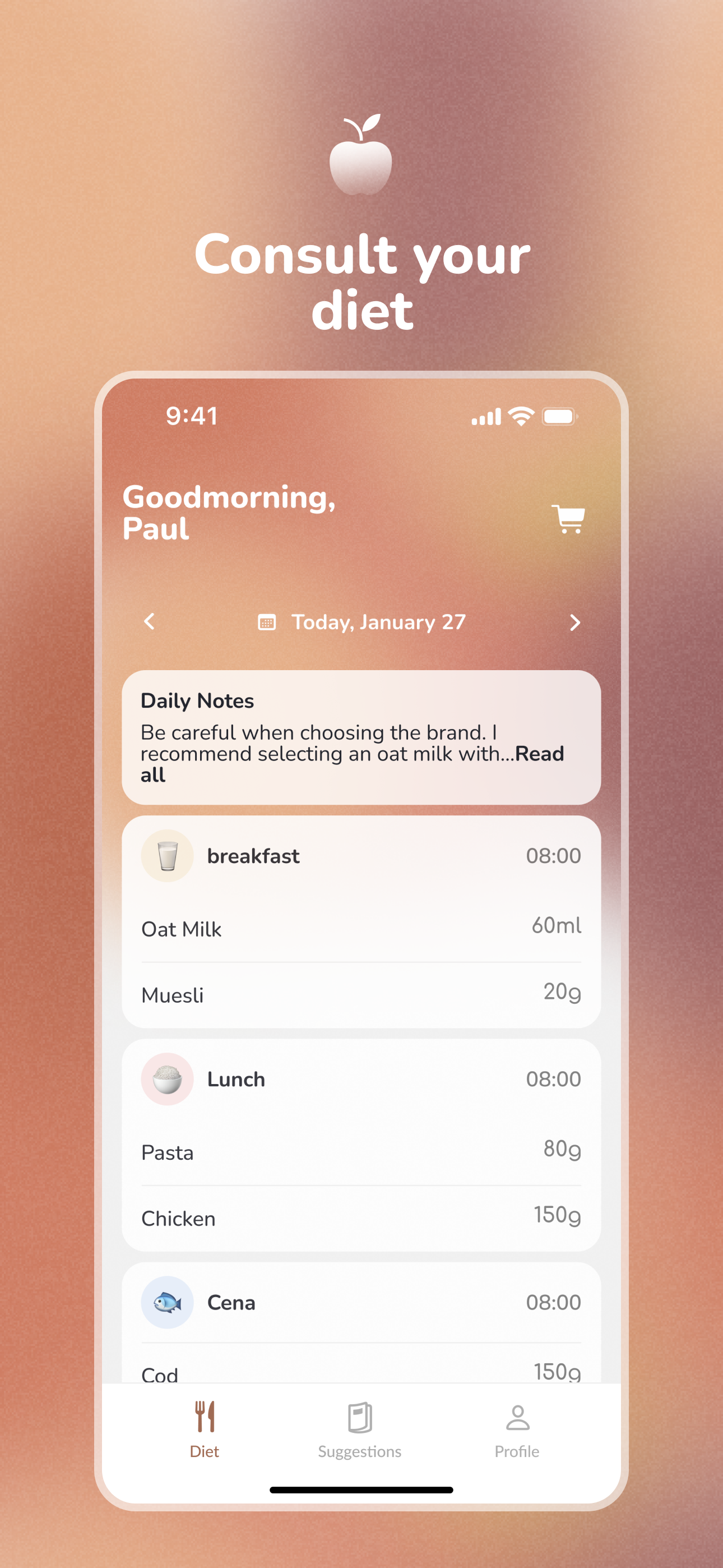 My diet by Nutribook