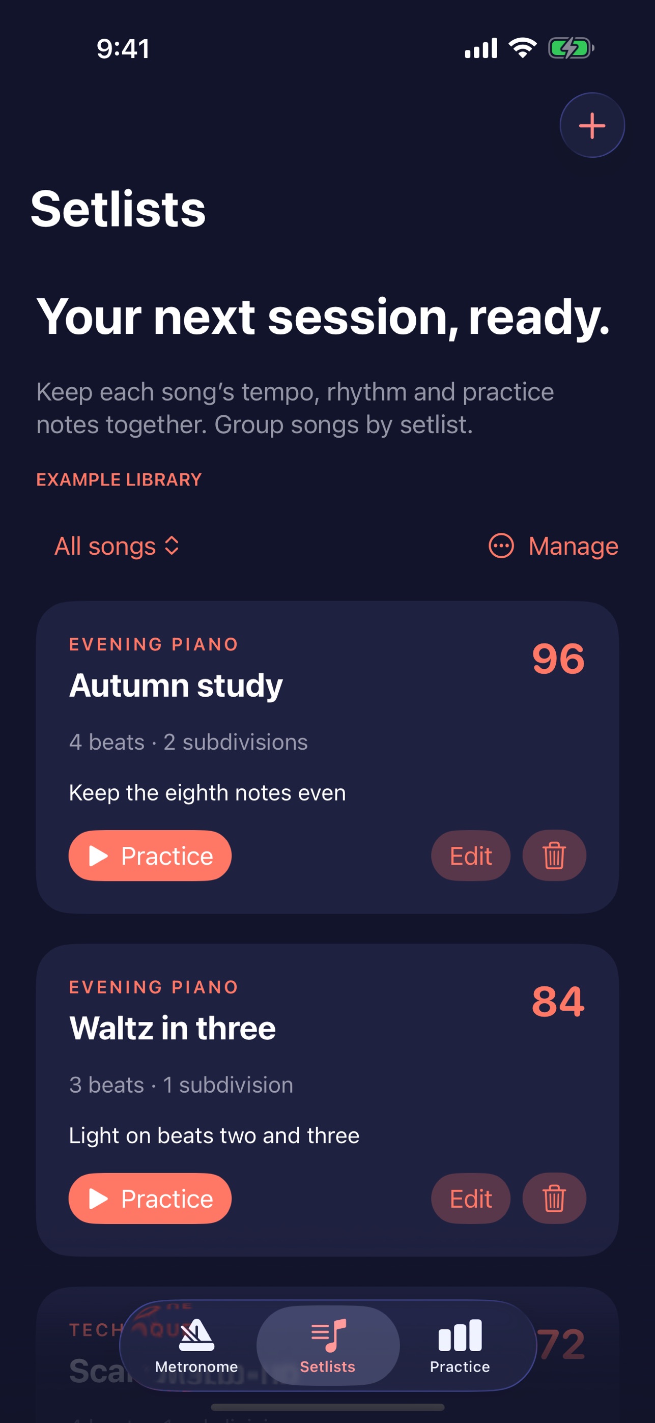 Screenshot 2 of BeatBench: Practice & Tempo