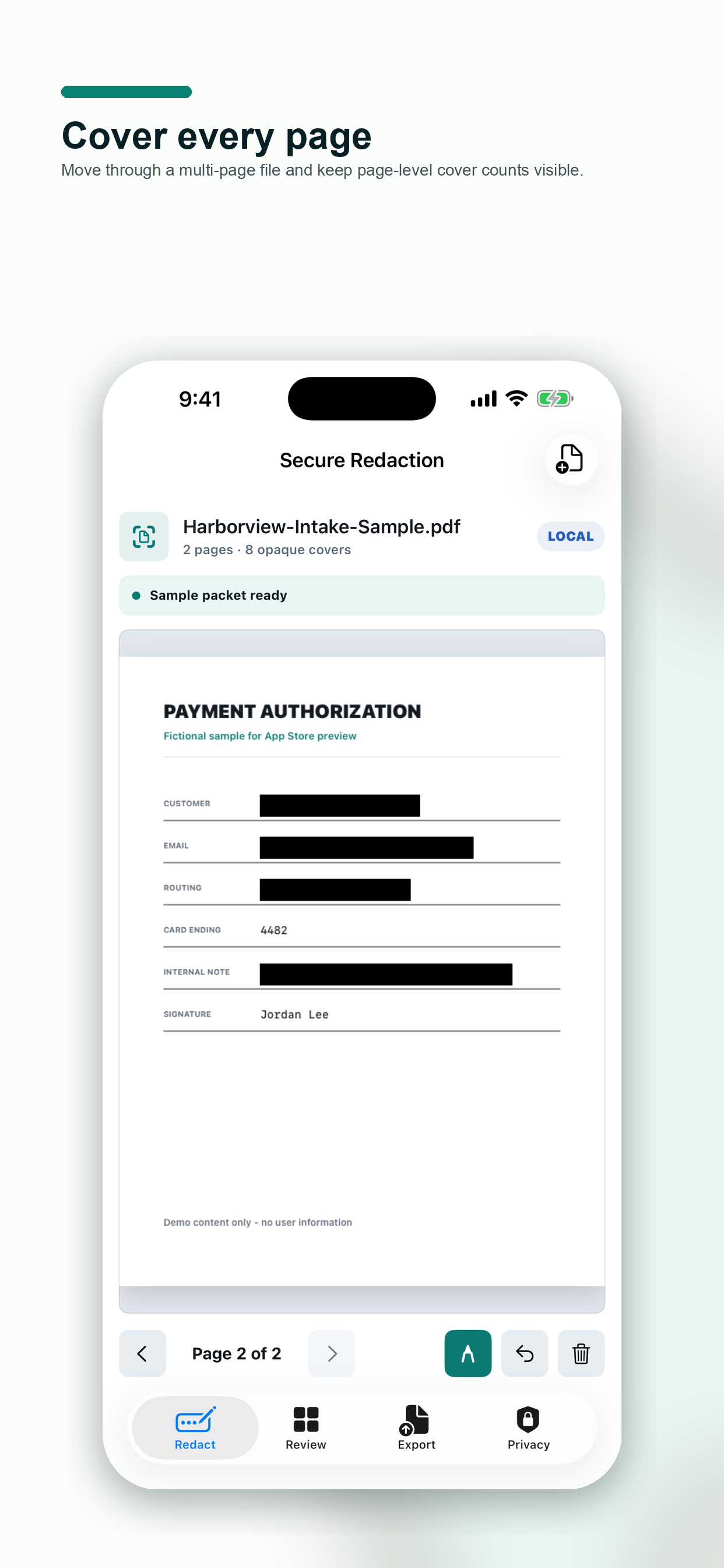 PDF Redact Private screenshot 2