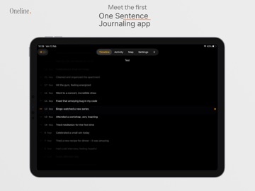 Oneline: Daily Log & Journal iPad screenshot