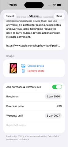 App screenshot