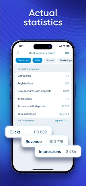 1xPartners Dashboard iPhone screenshot 5