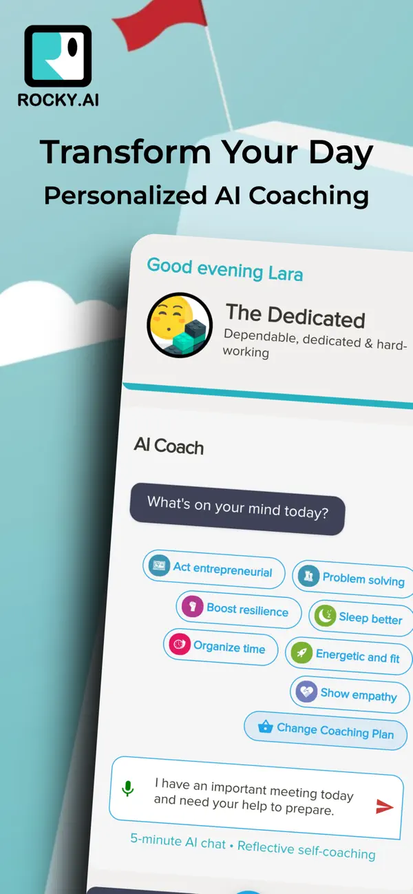 Screenshot #1 pour My AI Coach - Rocky