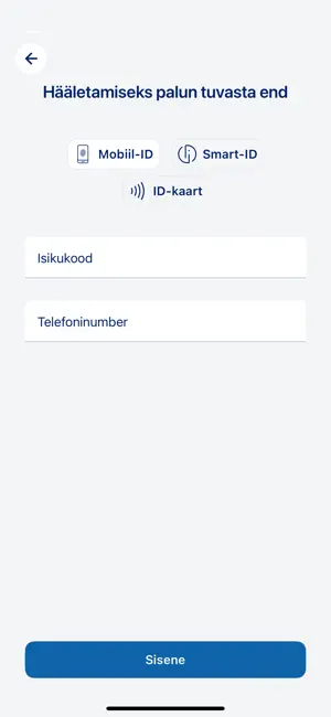Valijarakendus screenshot 2