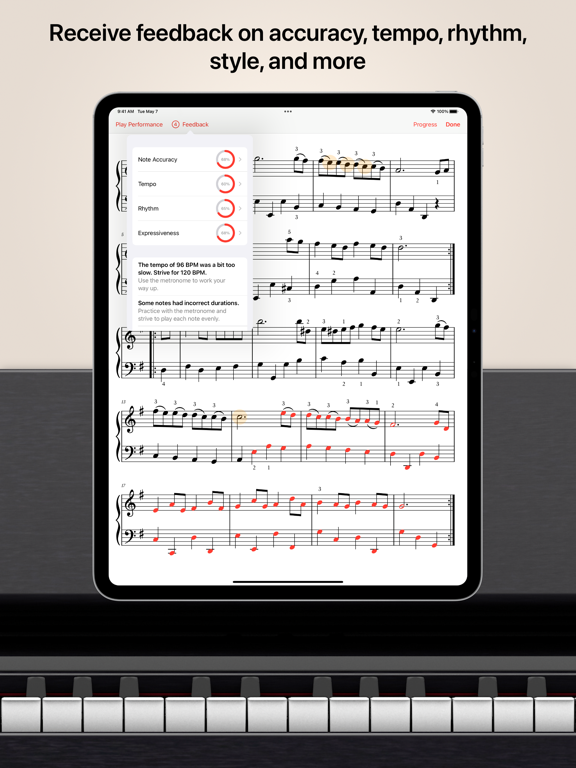 Hanon Pro iPad screenshot 4 - Music app