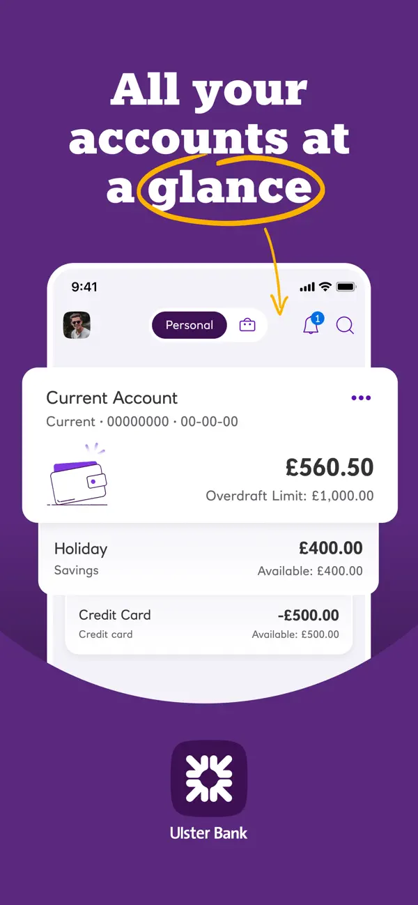 Screenshot #1 pour Ulster Bank NI Mobile Banking