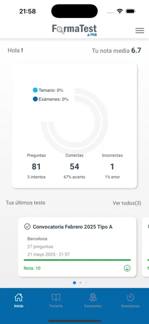 FormaTest PNB Patrón Básico screenshot 2