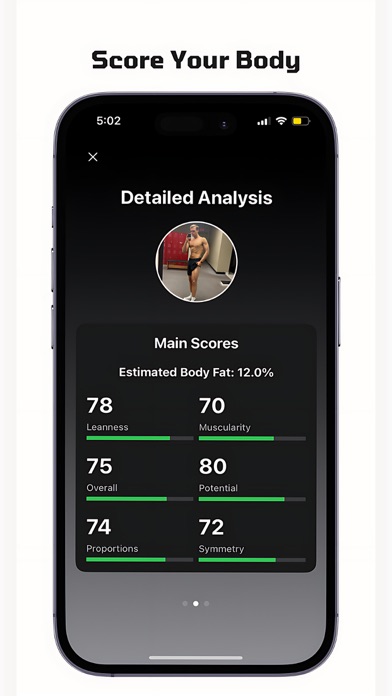 BodyScore: AI Score & Scanner iPhone screenshot 1 - Lifestyle app