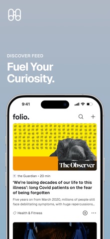 Folio – Save now. Read later. iPhone screenshot