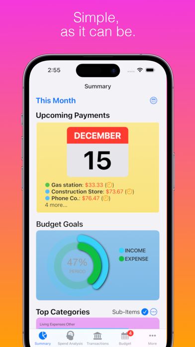 Tracken: Budget Planner Screenshot