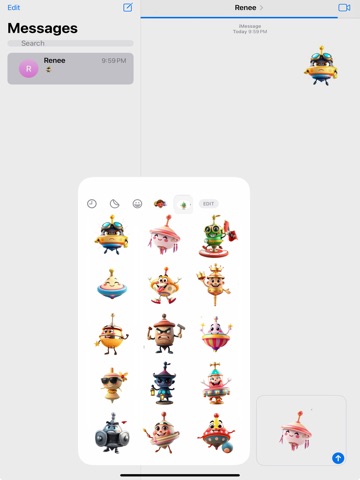 Spinning Top Stickers iPad screenshot