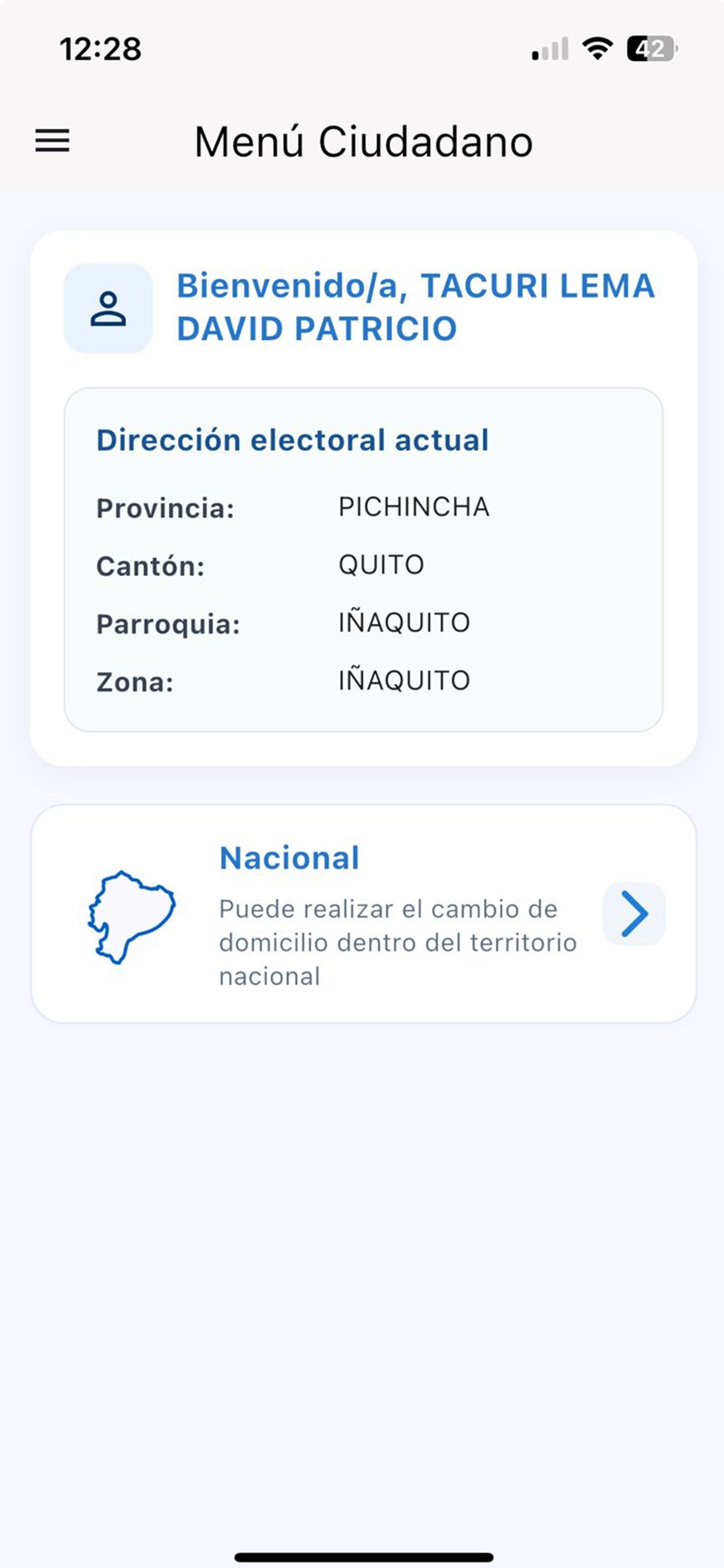 Cambio de Domicilio