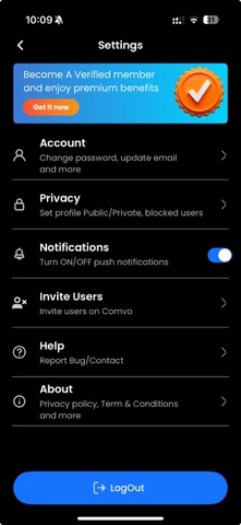 Comvo iPhone screenshot