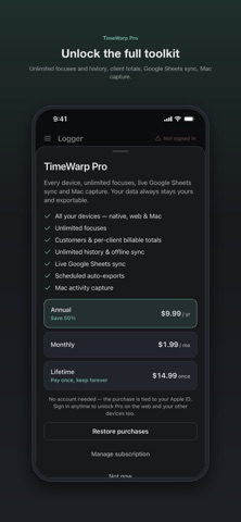 TimeWarp AI - Time Tracker Screenshot 10 of 10