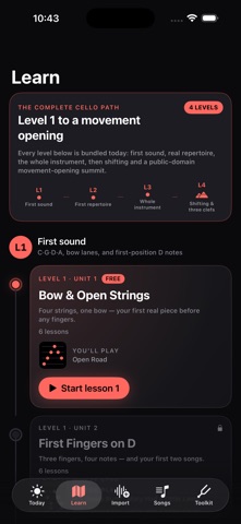 Soloist Cello: Lessons, Tuner iPhone screenshot