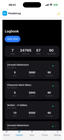 PowderLog - Ski Tracker Screenshot 3 of 6