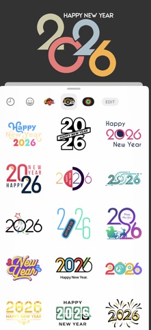 2026 Happy New Year Stickers! iPhone screenshot