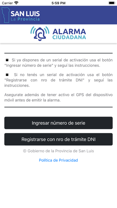 Alarma Ciudadana Screenshot