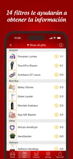 Captura de pantalla de The Christmas Gift List en iPhone 3