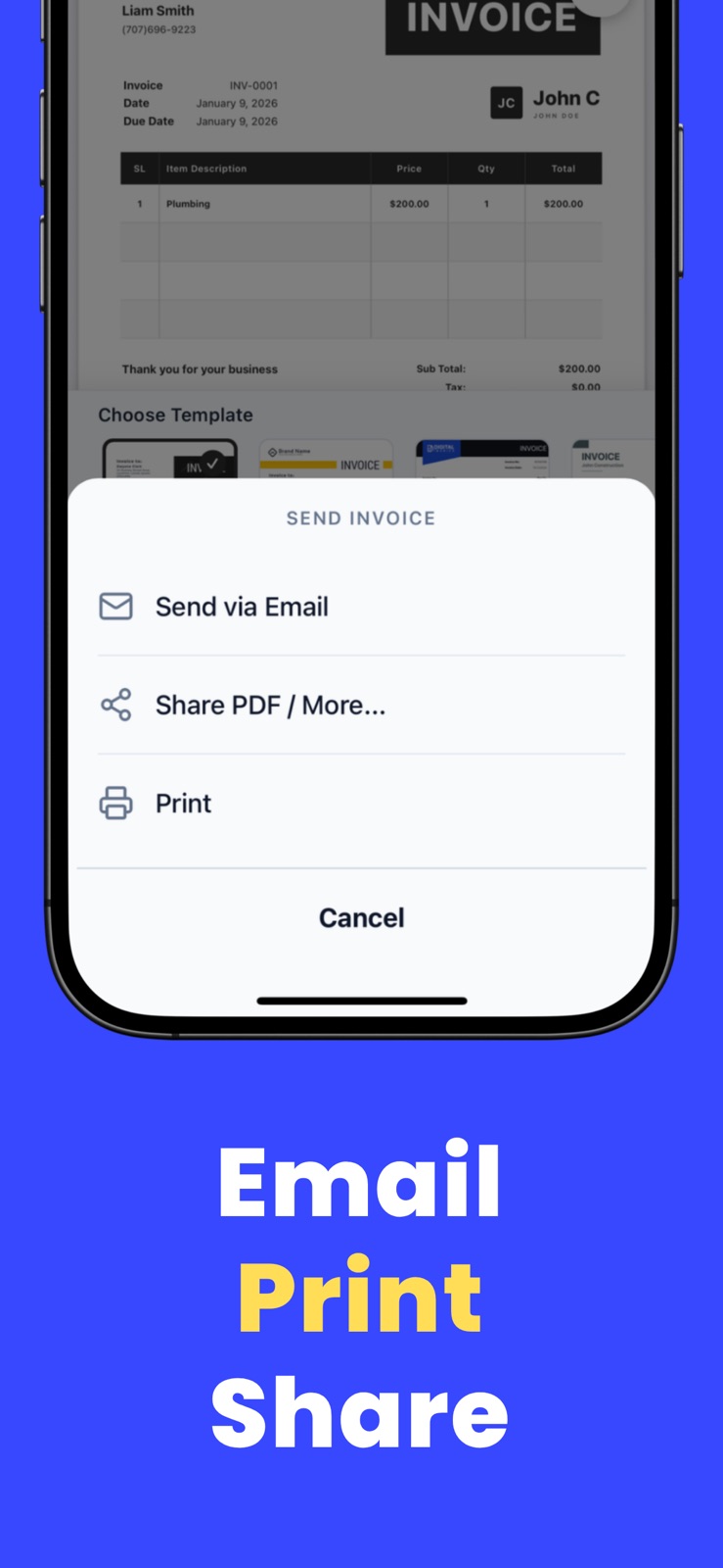 Invoice Maker » Estimate GO iphone screenshot 2