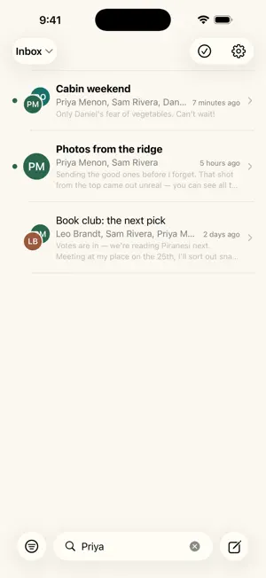 Zirbe — Email as Chat screenshot 3