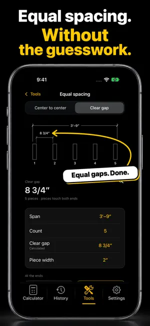 Feet & Inches Calculator Pro screenshot 1