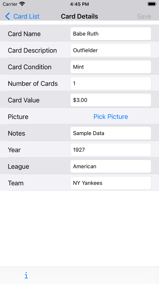 #4. Card Collection by Caggiano SW (iOS) 由: Anthony Caggiano