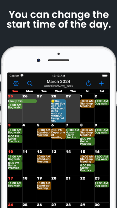 Night Calendar Screenshot