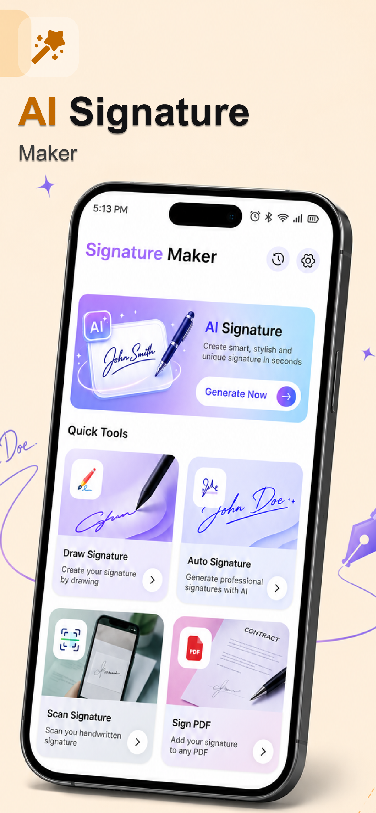 AI Signature Maker: Sign PDF