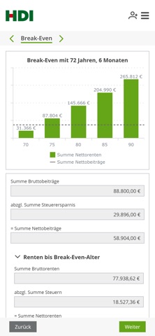 HDI VorsorgeNow screenshot