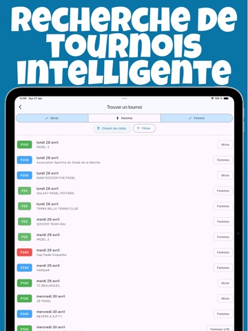 iPadel iPad screenshot
