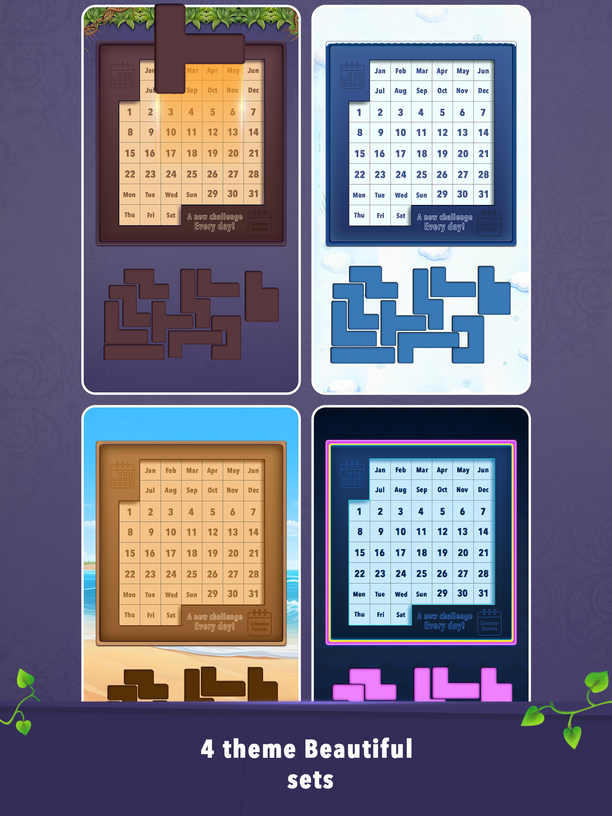 Daily Calendar Puzzle Game