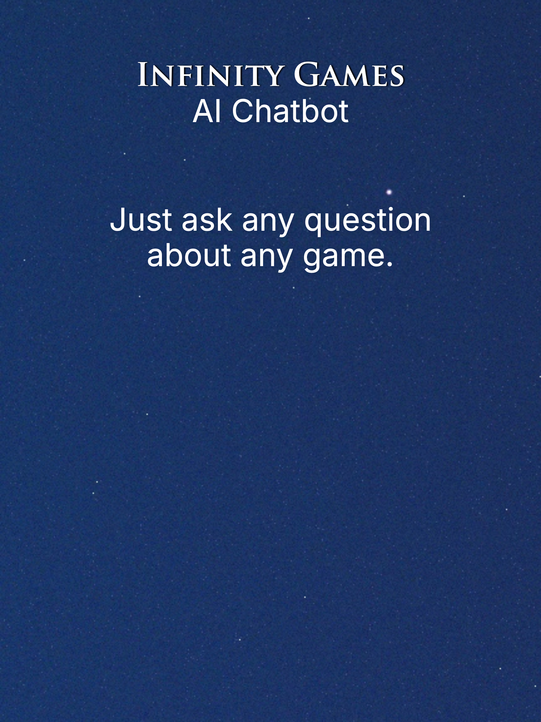 Infinity Games - AI Chatbot