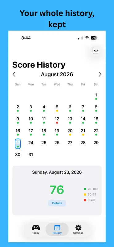 DayGame - Daily Wellness Score screenshot 5 of 6