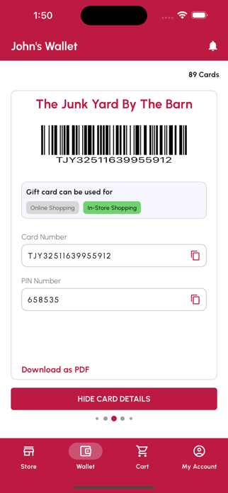 Infinity Gift Card Screenshot 5 of 6