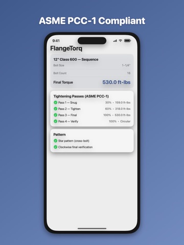 FlangeTorq Bolt Torque Calc iPad screenshot