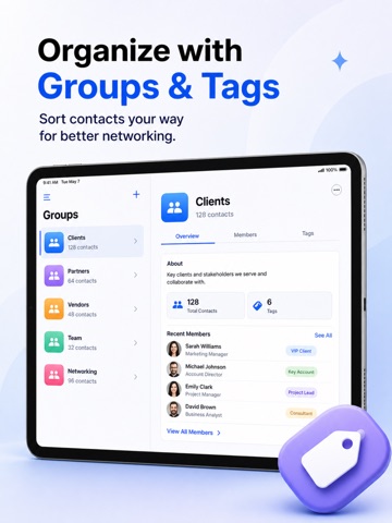 Business Card Scanner Contacts iPad screenshot