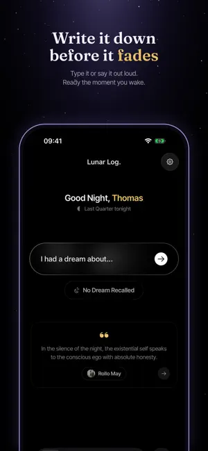 Lunar Log: Dream Journal screenshot 1