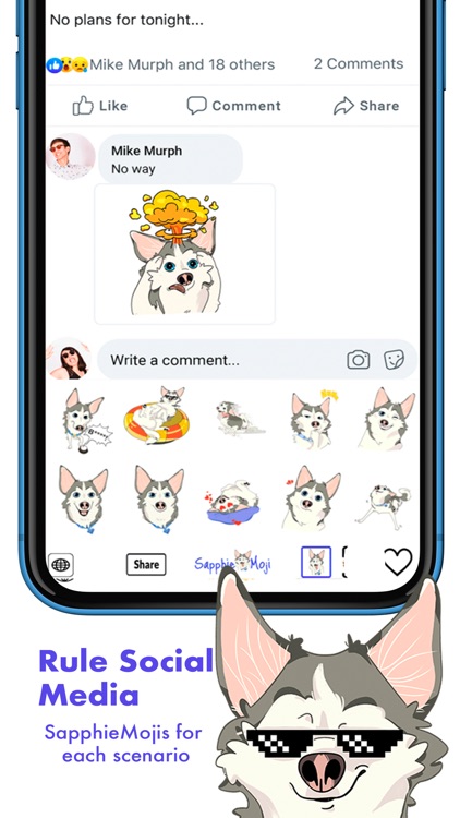 SapphieMoji - Sapphie Pomsky