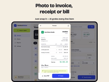 Invoice Maker, Receipt & Bill iPad screenshot