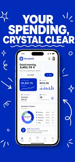 ReceiptIQ - Expense Tracker screenshot 1