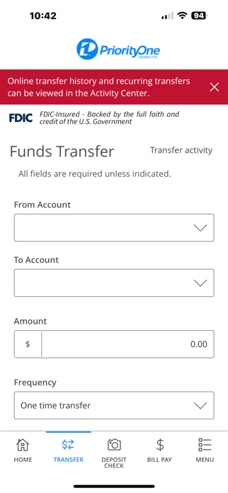 PriorityOne Banking Screenshot 5 of 5