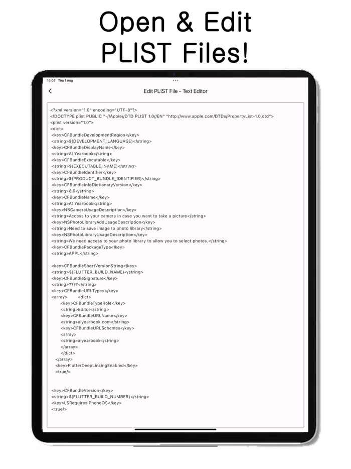 PLIST Editor Reader