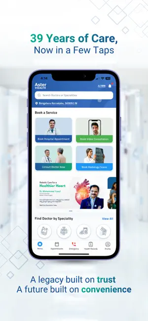 Aster Health iPhone screenshot 1