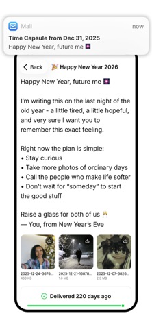 EmailToFuture Time Capsules Screenshot 3 of 8